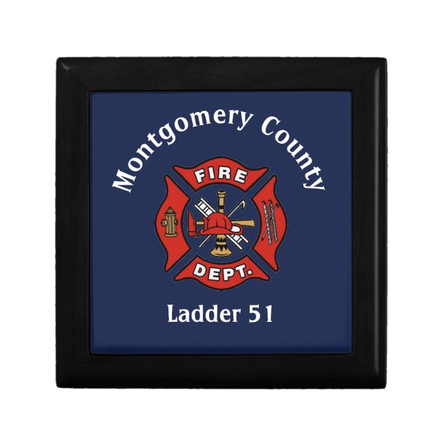 Fire Department Logo Custom  Gift Box (Front)