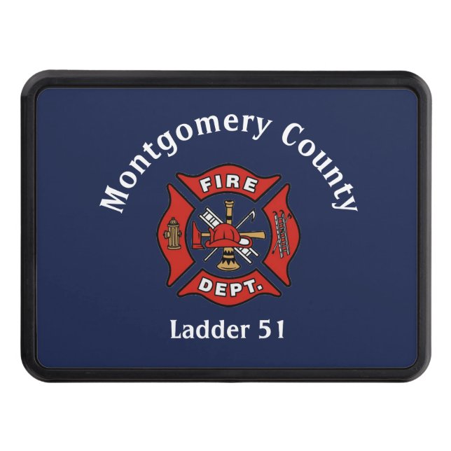 Fire Department Logo Custom  Hitch Cover (Front)