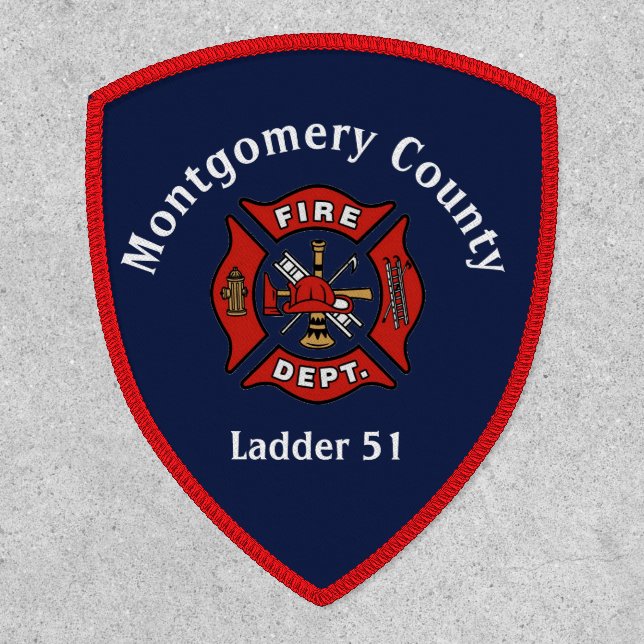 Fire Department Logo Custom Iron On Patch (Front)