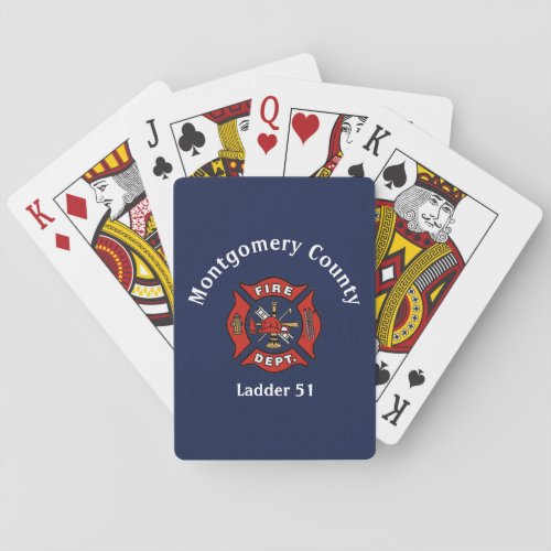 Fire Department Logo Custom  Playing Cards