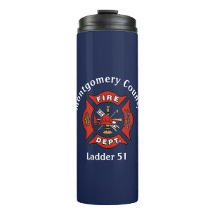 Fire Department Logo Custom Thermal Tumbler
