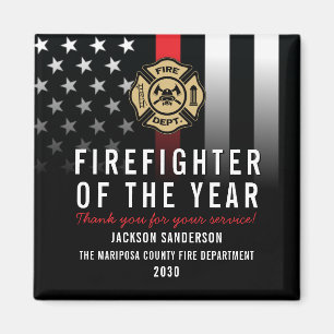 Fire Department Logo Firefighter of the Year Magnet