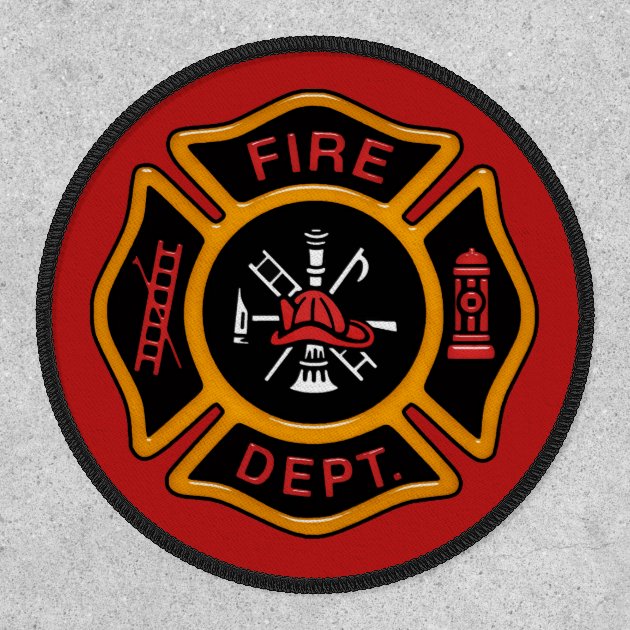 First Responder Fire Department Firefighter Patch 5" Diameter  Free Shipping!! 
