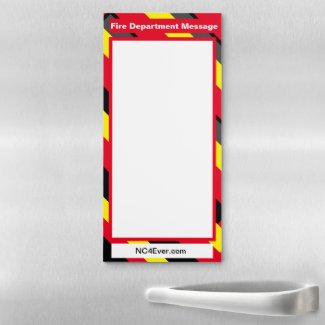 Fire Department Message magnetic notepad