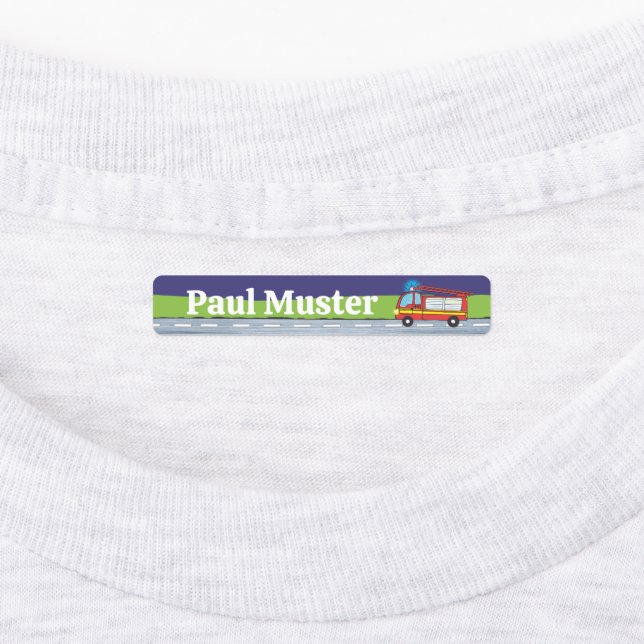 fire department night | 96 narrow kids' labels (Affixed)