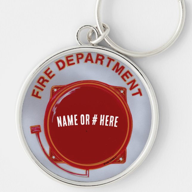 Fire Department Personalized Keychain (Front)
