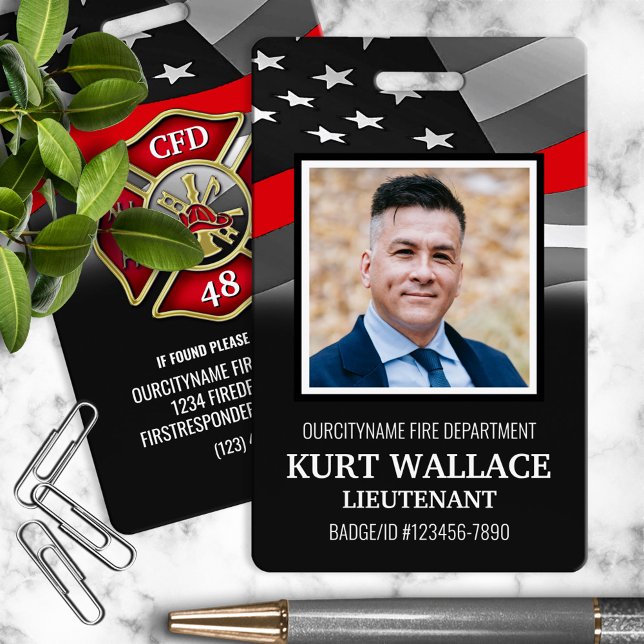 Fire Department Photo Firefighter ID Badge (Creator Uploaded)