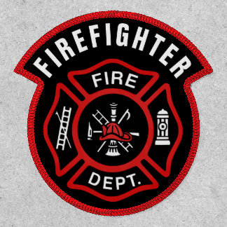 Fire Department Red Maltese Cross Patch