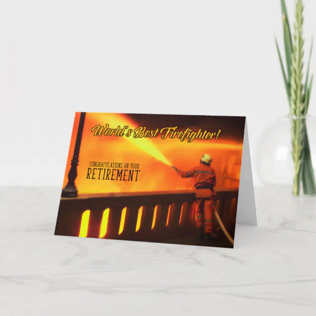 Fire Department Retirement of Fireman Card | Zazzle