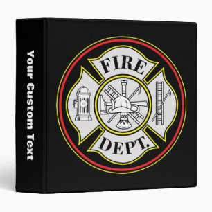 Fire Department Round Badge Binder