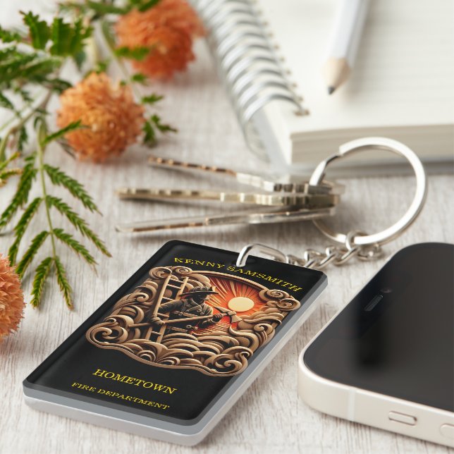 Fire Departments Badge Of Everyday Heroes Keychain (Front Right)