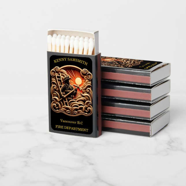 Fire Departments Badge Of Everyday Heroes Matchboxes (Stacked)