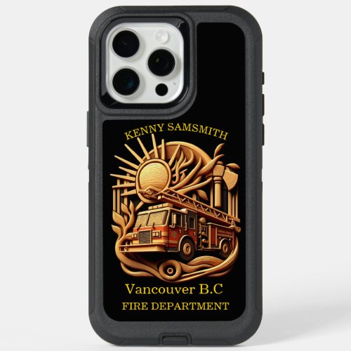 Fire Departments Badge of protecting the community iPhone 15 Pro Max Case