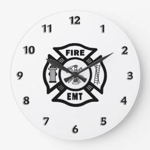 Fire Dept EMT Large Clock
