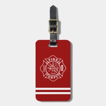 Fire Dept / Firefighter Maltese Cross Luggage Tag by TheFireStation at Zazzle