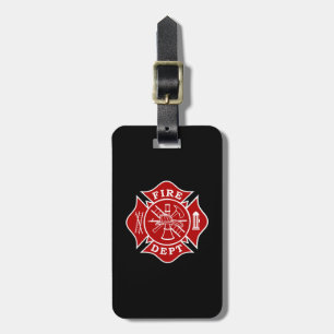 Fire Dept / Firefighter Maltese Cross Luggage Tag