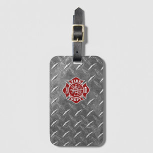 Fire Dept / Firefighter Maltese Cross Luggage Tag
