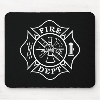 Fire Dept / Firefighter Maltese Cross Mousepad by TheFireStation at Zazzle