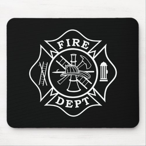 Fire Dept  Firefighter Maltese Cross Mousepad