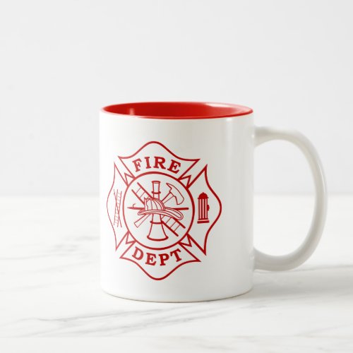 Fire Dept  Firefighter Maltese Cross Mug
