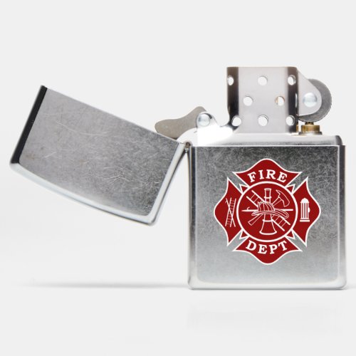 Fire Dept  Firefighter Zippo Chrome Lighter