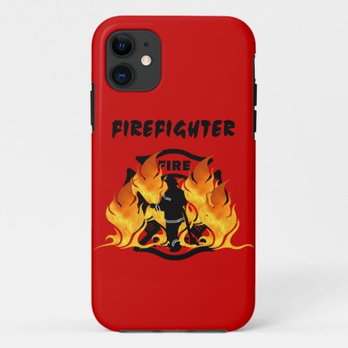 Fire Dept Flames iPhone 11 Case