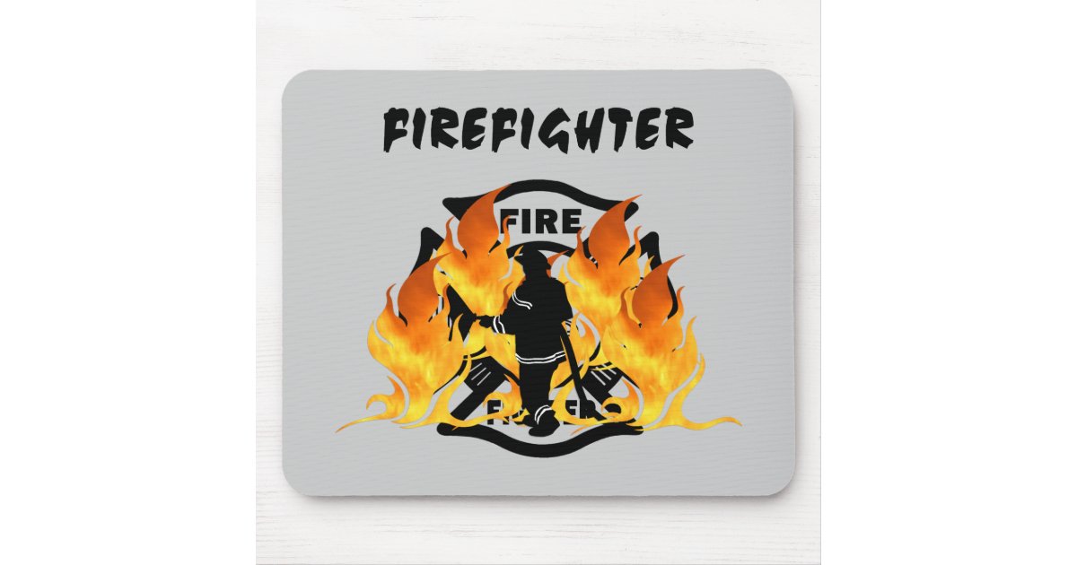 Fire Dept Flames Mouse Pad | Zazzle