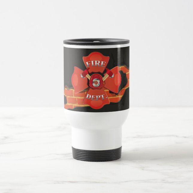Fire Dept Logo Travel Mug (Center)