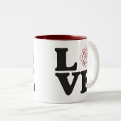 Fire Dept "LOVE" Two Tone Coffee Mug (Front Right)