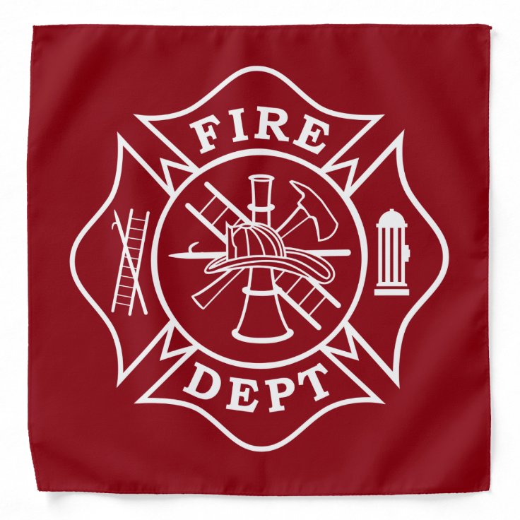 Fire Dept Maltese Cross Bandana | Zazzle