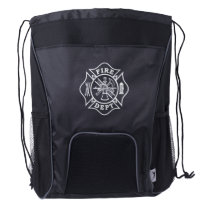 Fire Dept Maltese Cross Drawstring Backpack Fire Dept Maltese Cross Drawstring Backpack