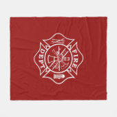 Fire Dept Maltese Cross Medium Fleece Blanket | Zazzle