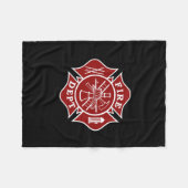 Fire Dept Maltese Cross Small Fleece Blanket | Zazzle