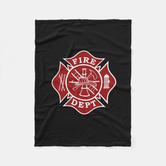 Fire Dept Maltese Cross Small Fleece Blanket 