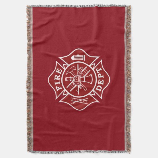 Fire Dept / Maltese Cross Throw Blanket | Zazzle