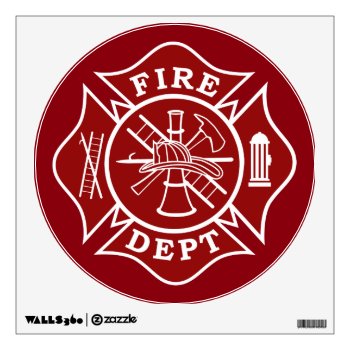 Fire Dept Wall Decals by TheFireStation at Zazzle