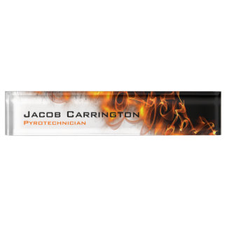 Fire! Desk Name Plate