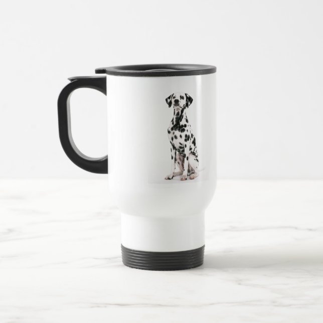 Fire Dog Plastic Travel Mug (Left)