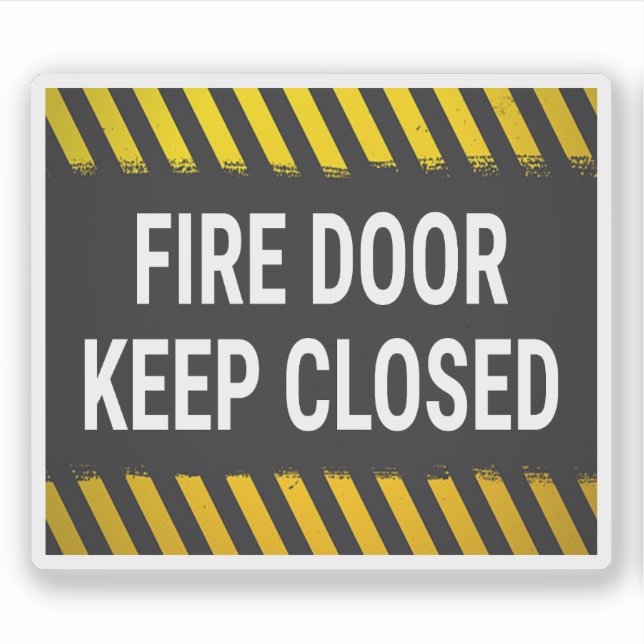 Fire Door Keep Closed Sticker (Front)