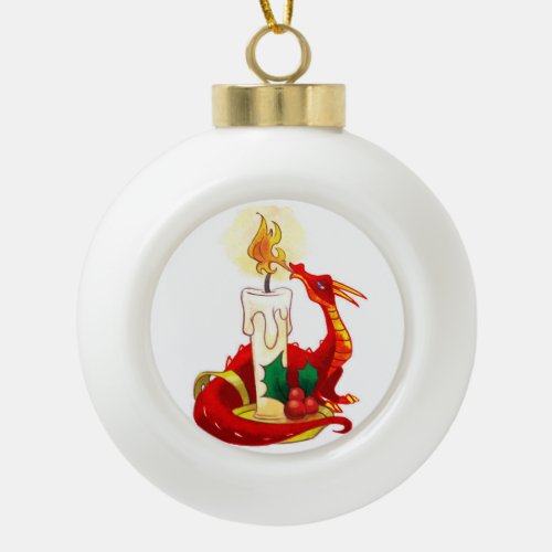 Fire Dragon Christmas Ornament