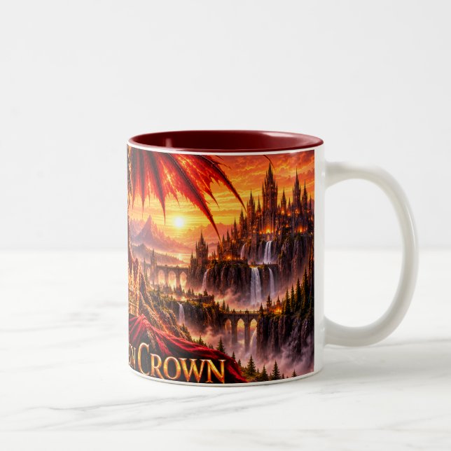 Fire Dragon Crown Epic Fantasy Dragon Mug (Right)