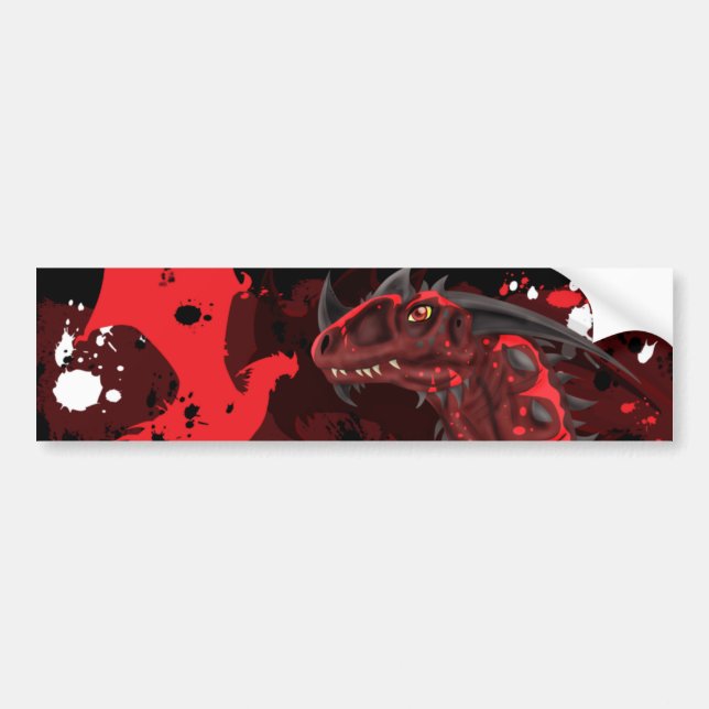 Fire Dragon (Dark Version) Bumper Sticker (Front)