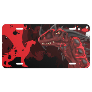 Fire Dragon (Dark Version) License Plate