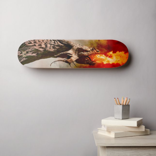 Fire Dragon Dd Brand Skateboard (Wall Art (Horz))