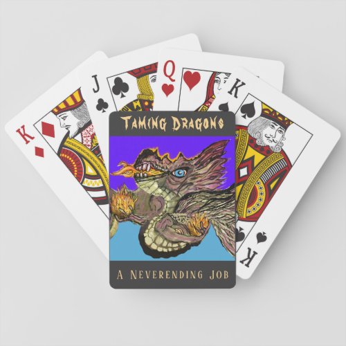 Fire Dragon Energy Healing  Poker Cards