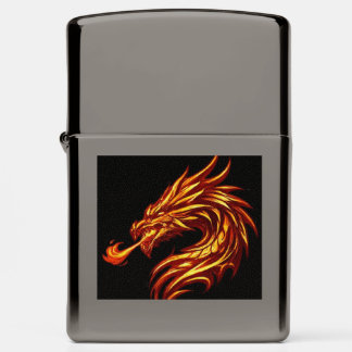 Fire Dragon | Fiery Fantasy Dragon Art Zippo Lighter