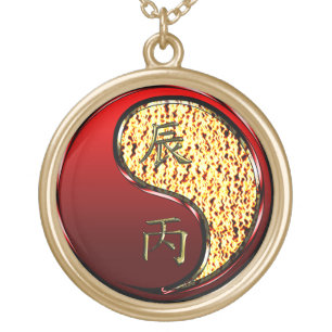 Fire Dragon Gold Plated Necklace