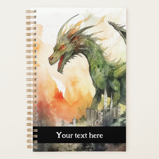 Fire Dragon green 4 Planner (Front)