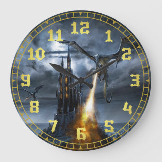 Fire Dragon Large Clock