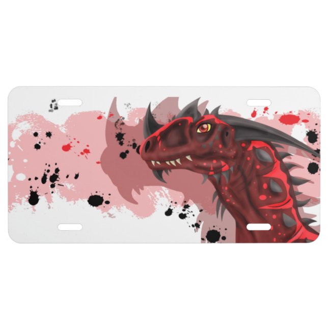 Fire Dragon (Light Version) License Plate (Front)